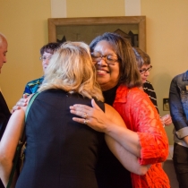 President Conway-Turner giving a hug