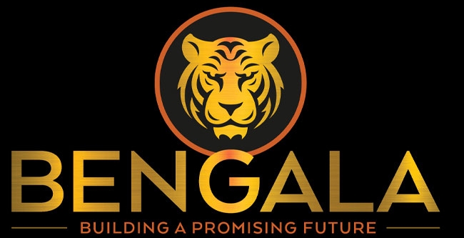 Begala logo showing stylized bengal head in a circle